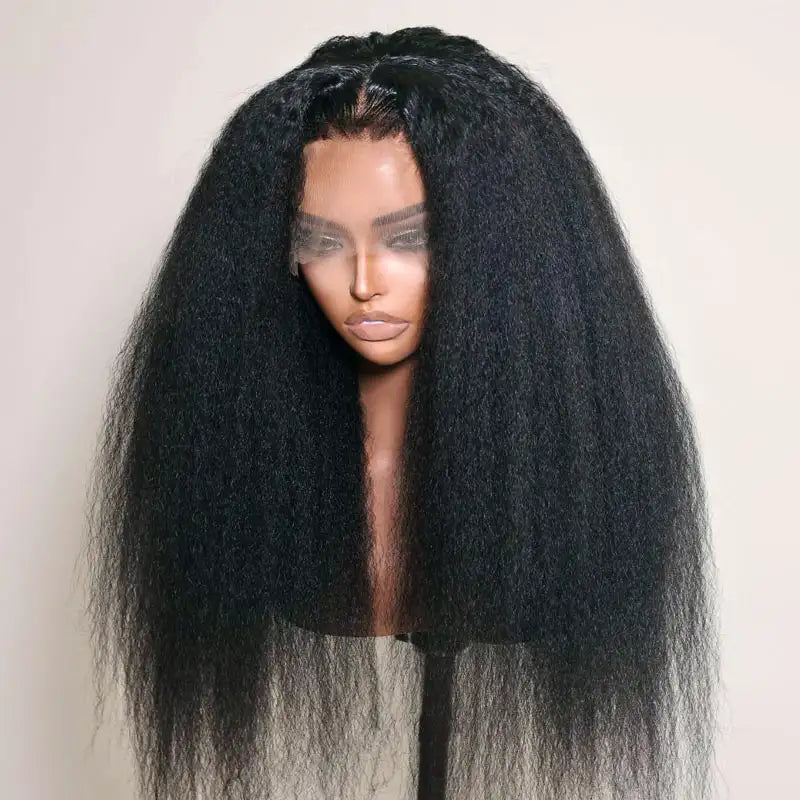 360 Lace Front Kinky Straight Human Hair Wigs For Women