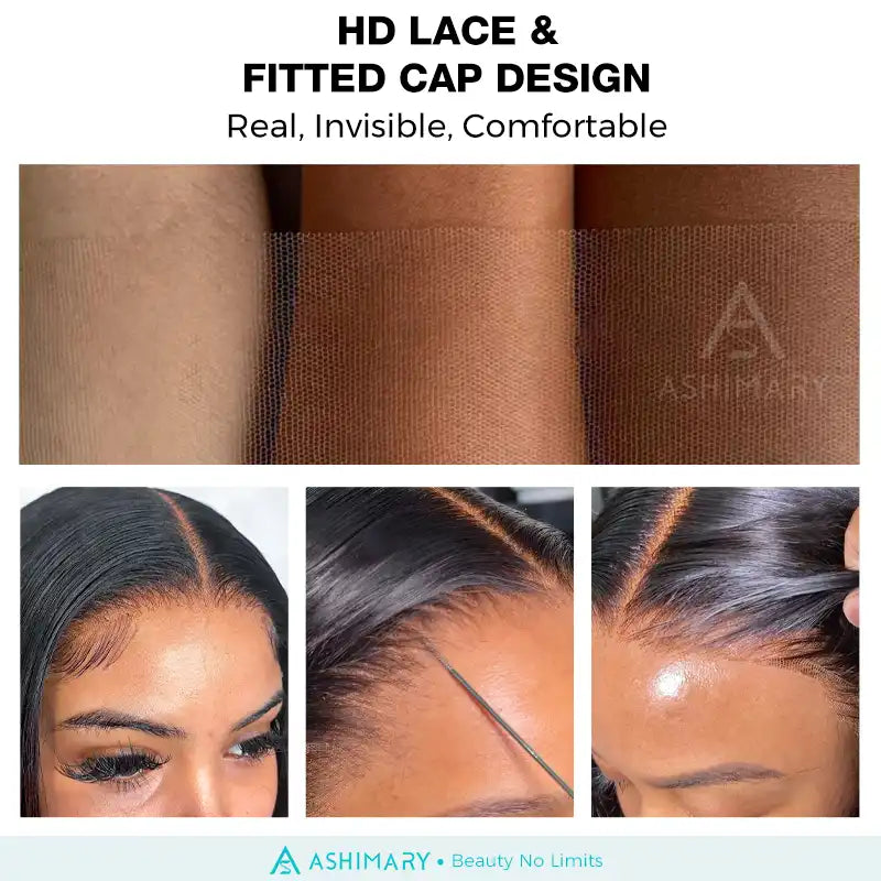 Precut Glueless Wear & Go Kinky Curly Invisible HD Lace Closure Bob Ready To Wear Wig with Pre Plucked Hairline & Bleached Knots