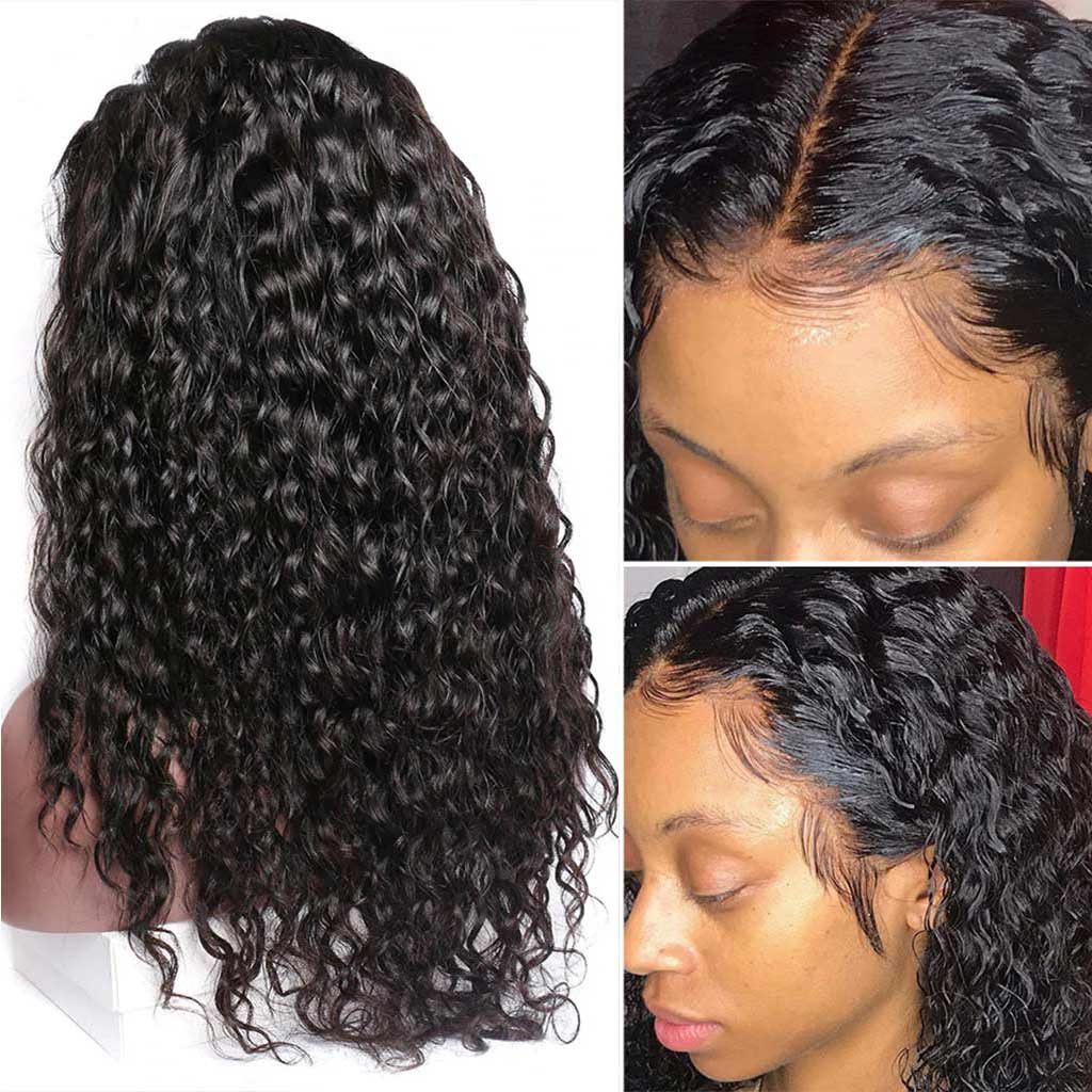 9A Grade Water Wave 3 Bundles With Frontal Brazilian Virgin Hair