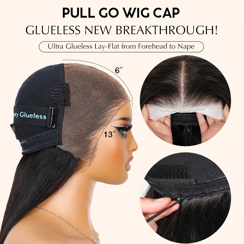 Peacock Curls Pull Go 13x6 Full Glueless Lace Front Wig Pre-Styled Heavy Layers Cut Human Hair