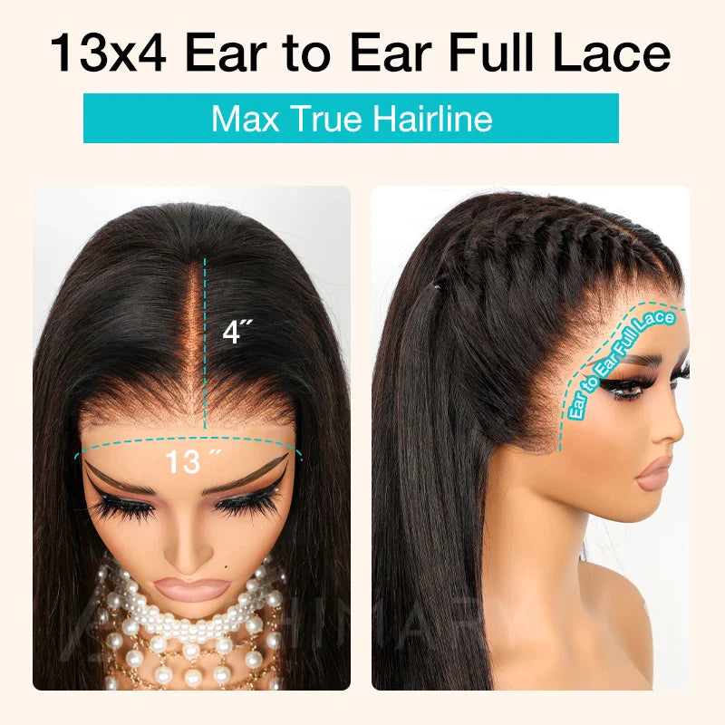 Ready to Wear Quick&Easy Wear Go Highlight Deep Wave 13x4 Lace Front Wig With Pre Bleach Knots & Plucked Hairline & Pre-cut lace