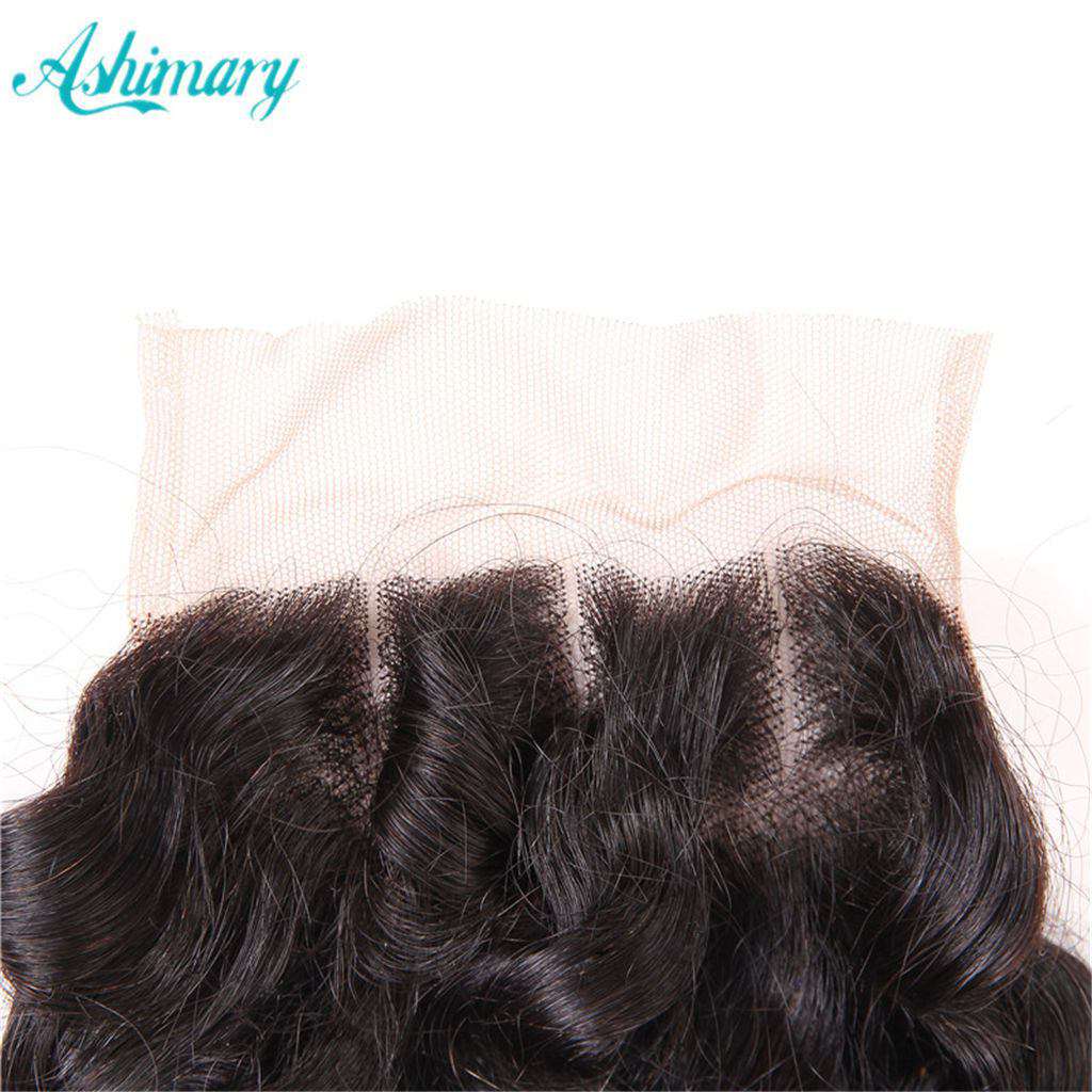 Luxurious Deep Wave 4 Bundles With Closure Natural Color