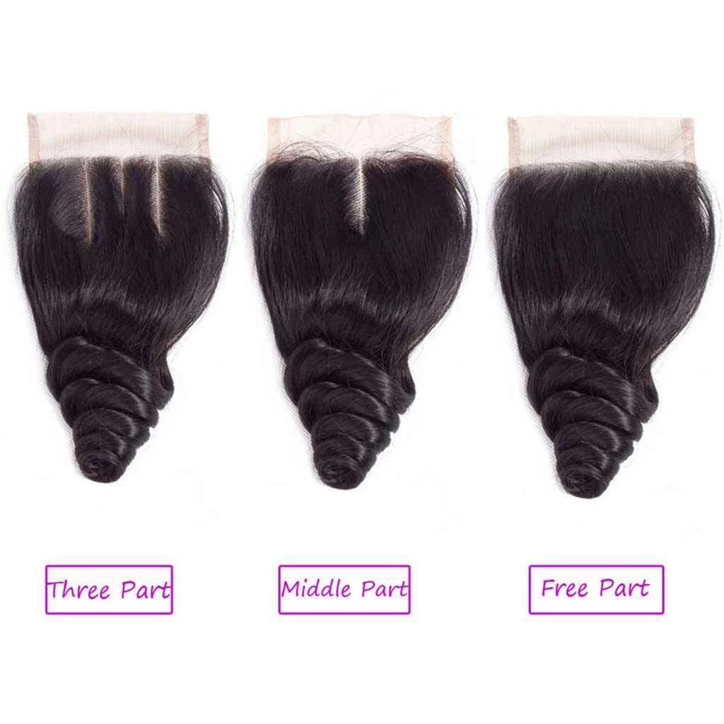 9A Loose Wave Virgin Hair 2/3 Bundles with Closure Natural Color Indian Hair