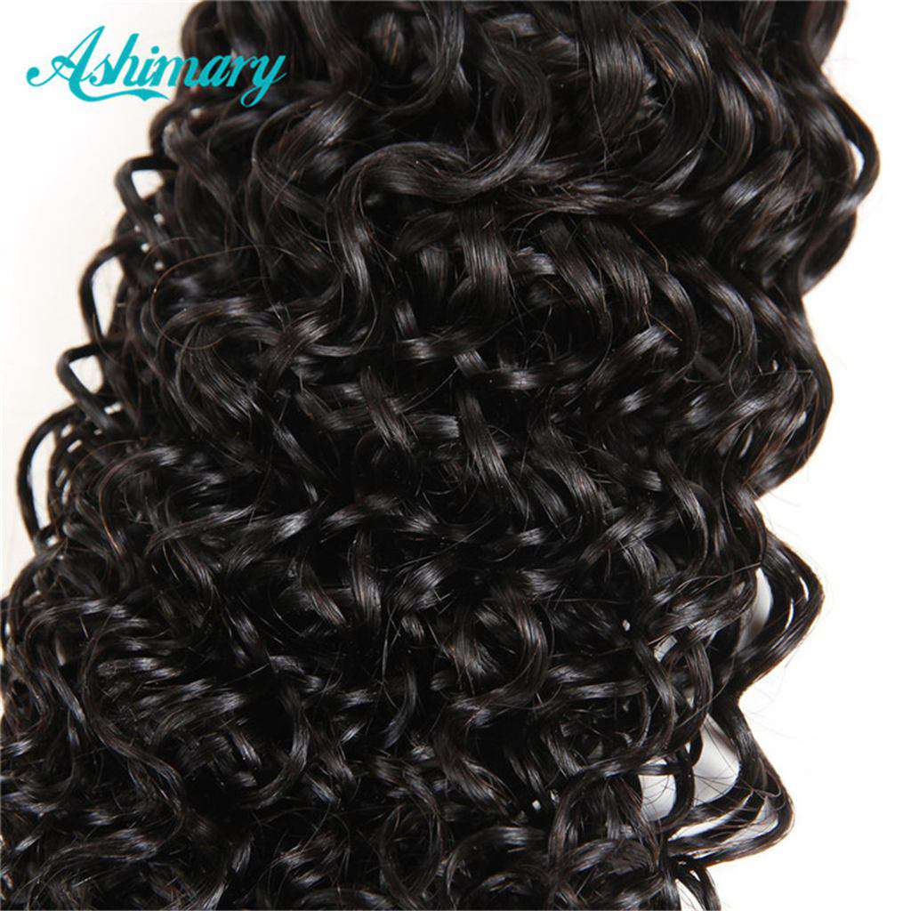 4 Bundles 10A Water Wave Brazilian Human Hair Bundles Natural Color