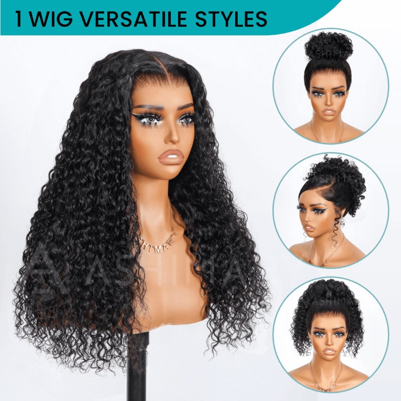 Deep Wave Invisi Strap Snug Fit 360 Transparent Lace Frontal Bleached Knots Pre Cut Lace Wig