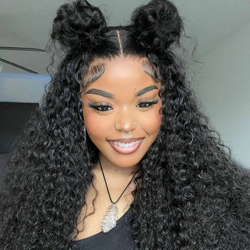 Deep Wave Invisi Strap Snug Fit 360 Transparent Lace Frontal Bleached Knots Pre Cut Lace Wig