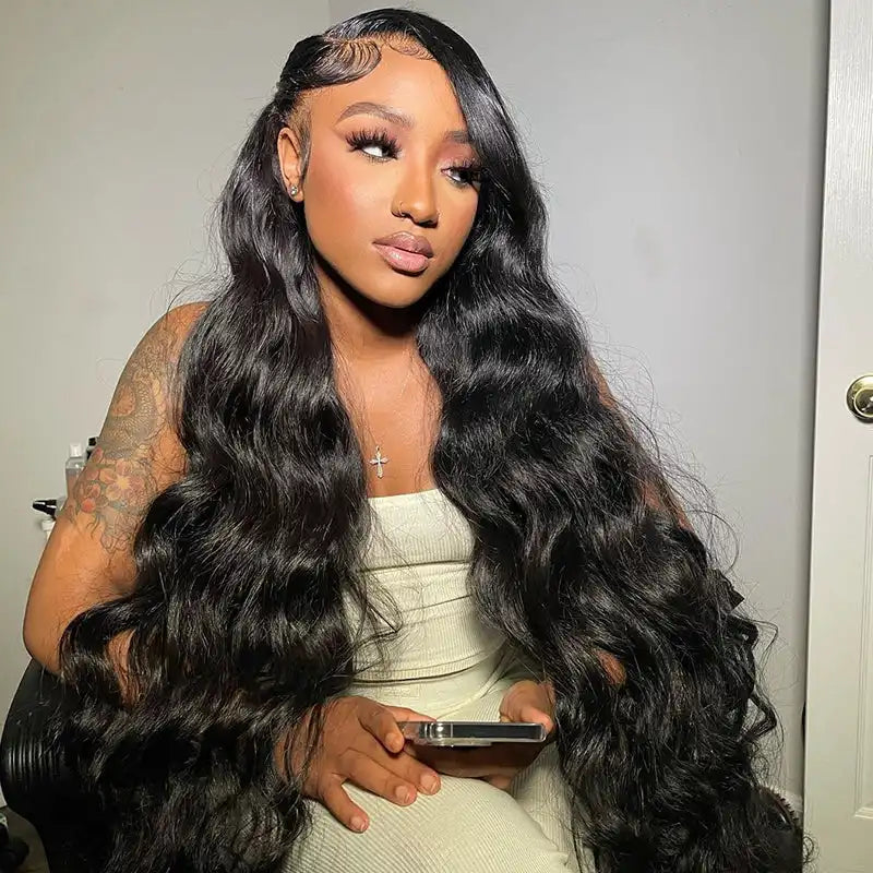 Long Wig | Body Wave 13x4 Transparent HD Lace Frontal Human Hair Wig 28-38 Inch
