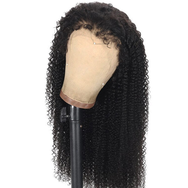 4C Edges Curly Baby Hair 13x4 & 13x6 HD Invisible Lace Frontal Kinky Curly Wigs Pre Bleached Knots Hair