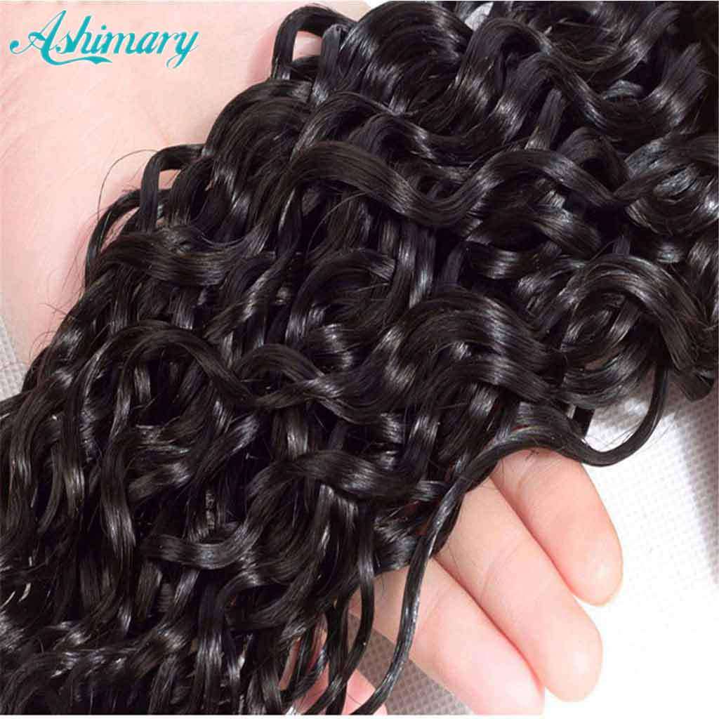 9A Grade Water Wave 3 Bundles With Frontal Indian Virgin Hair