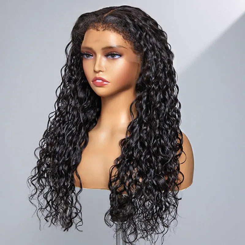 4C Hairline Wigs - Water Wave 4x4 & 4x6 Lace Closure with Realistic Hairline Wet Curly Human Hair Wig with Natural 4C Curly Baby Hair
