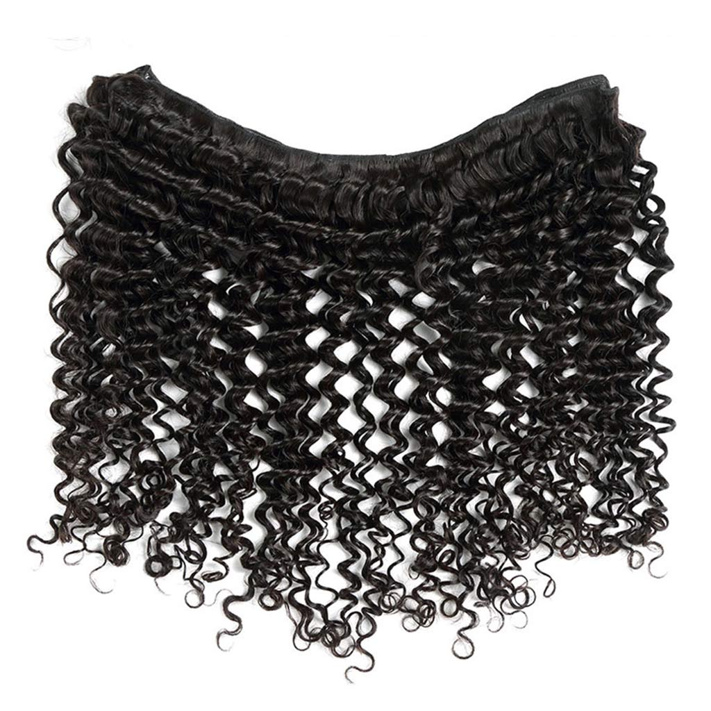 3 Bundles 9A Deep Wave Human Hair Bundles Brazilian Virgin Hair Natural Color