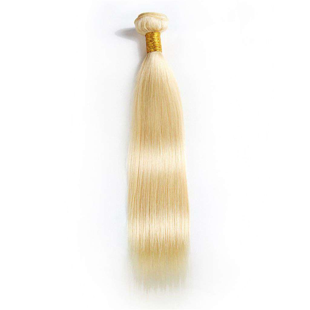 4 Bundles 613 Honey Blonde Straight Brazilian Human Hair Bundles