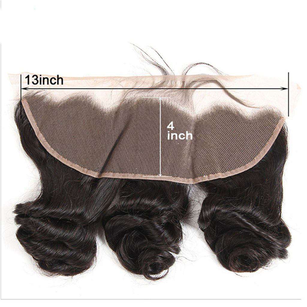 10A Loose Wave Virgin Hair 3 Bundles With Frontal Human Hair