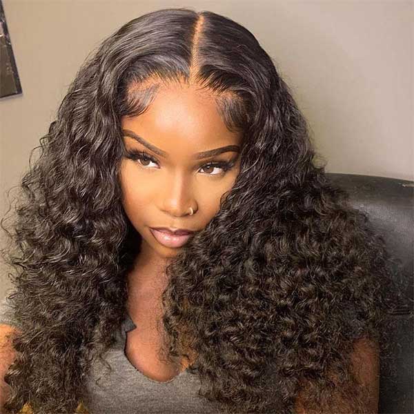 Ashimary 13x6 HD Undetectable Lace Frontal Wigs Deep Wave Natural Color Hair For Sale