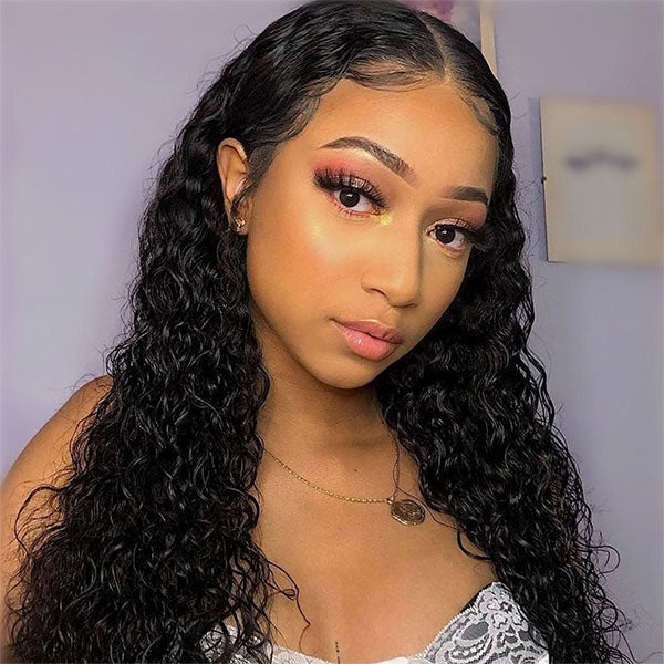 Ashimary Water Wave 13x6 HD Lace Frontal Wigs Natural Color Hair For Women