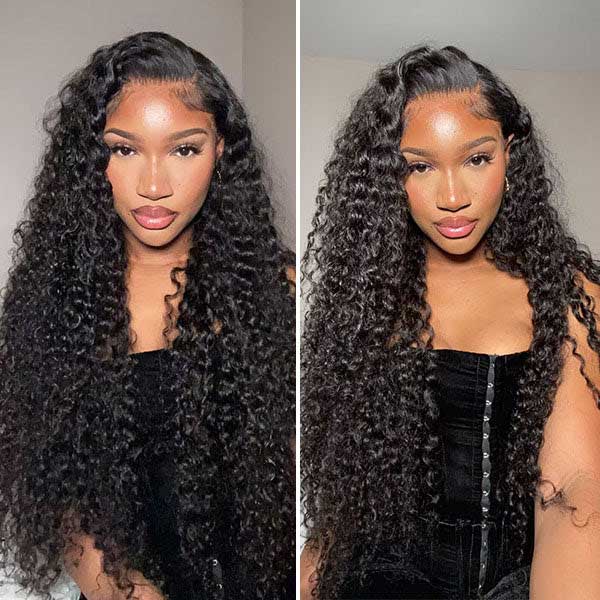 Ashimary 13x6 HD Undetectable Lace Frontal Wigs Deep Wave Natural Color Hair For Sale