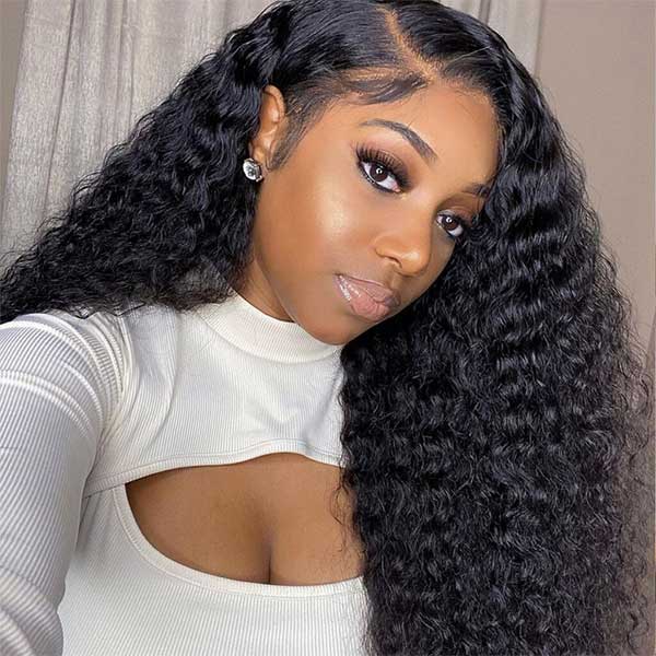 Ashimary 13x6 HD Undetectable Lace Frontal Wigs Deep Wave Natural Color Hair For Sale