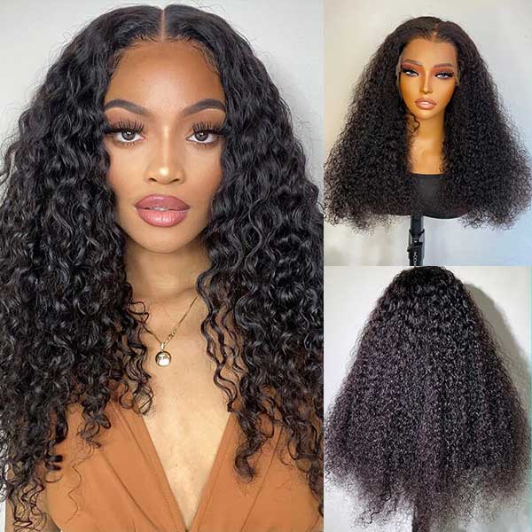 Ashimary Water Wave 13x6 HD Lace Frontal Wigs Natural Color Hair For Women