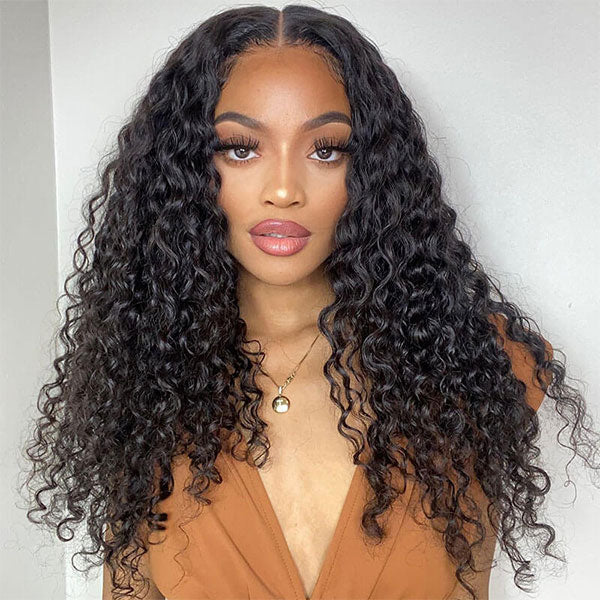 Ashimary Water Wave 13x6 HD Lace Frontal Wigs Natural Color Hair For Women