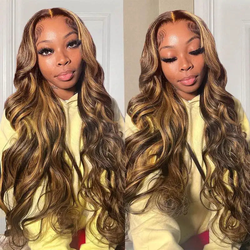 Highlight Glueless HD Lace Wig Body Wave Hair 5x5 HD 6X4.5 HD 4x4 Transparent Lace Closure Wig Ashimary Hair