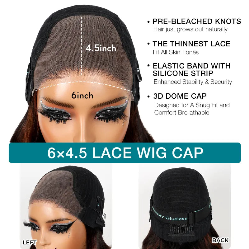 Highlight Yaki Straight Bob 13x4 Lace Frontal Pre Everthing 6x4.5 / 4x4 Lace Clsoure Human Hair Wig