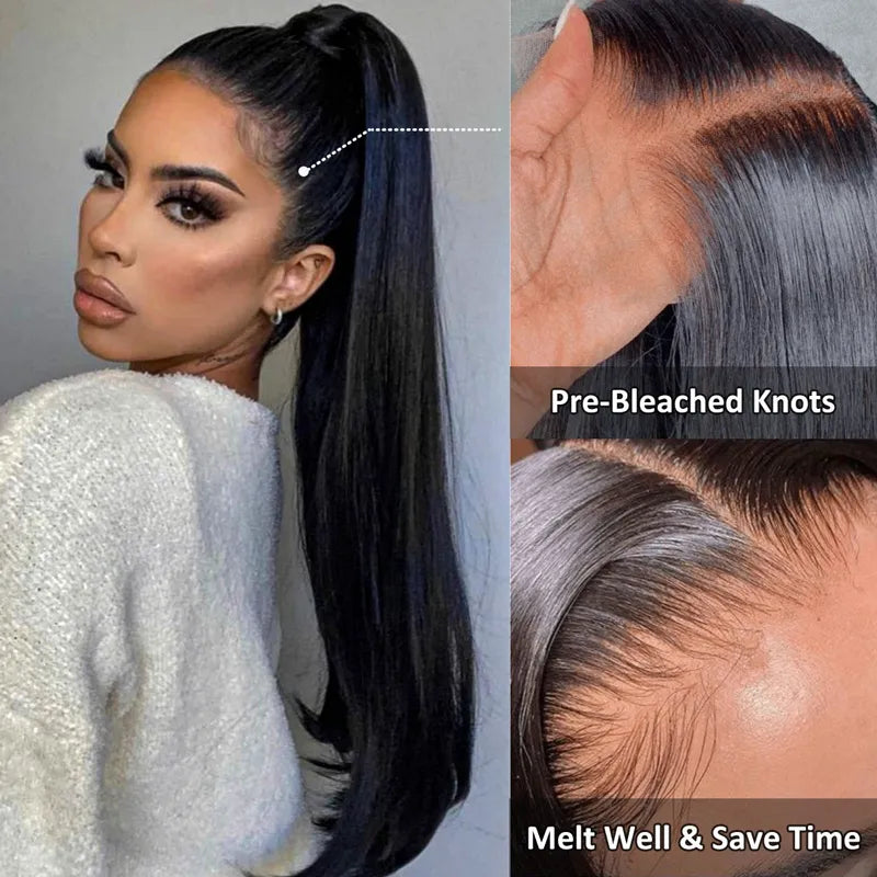 BOGO Straight 360 Lace Frontal Wig With Invisi Strap Pre-Cut Glueless Human Hair