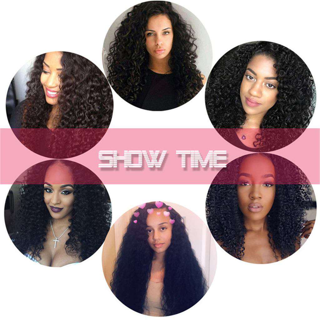 4 Bundles 10A Kinky Curly Hair Human Hair Bundles Natural Color