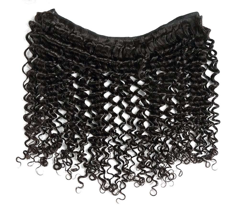 Luxurious Deep Wave 4 Bundles With Closure Natural Color