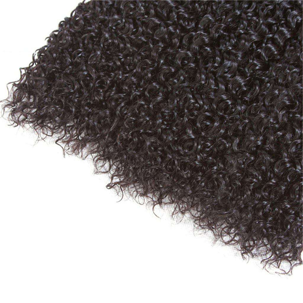4 Bundles 10A Kinky Curly Hair Human Hair Bundles Natural Color