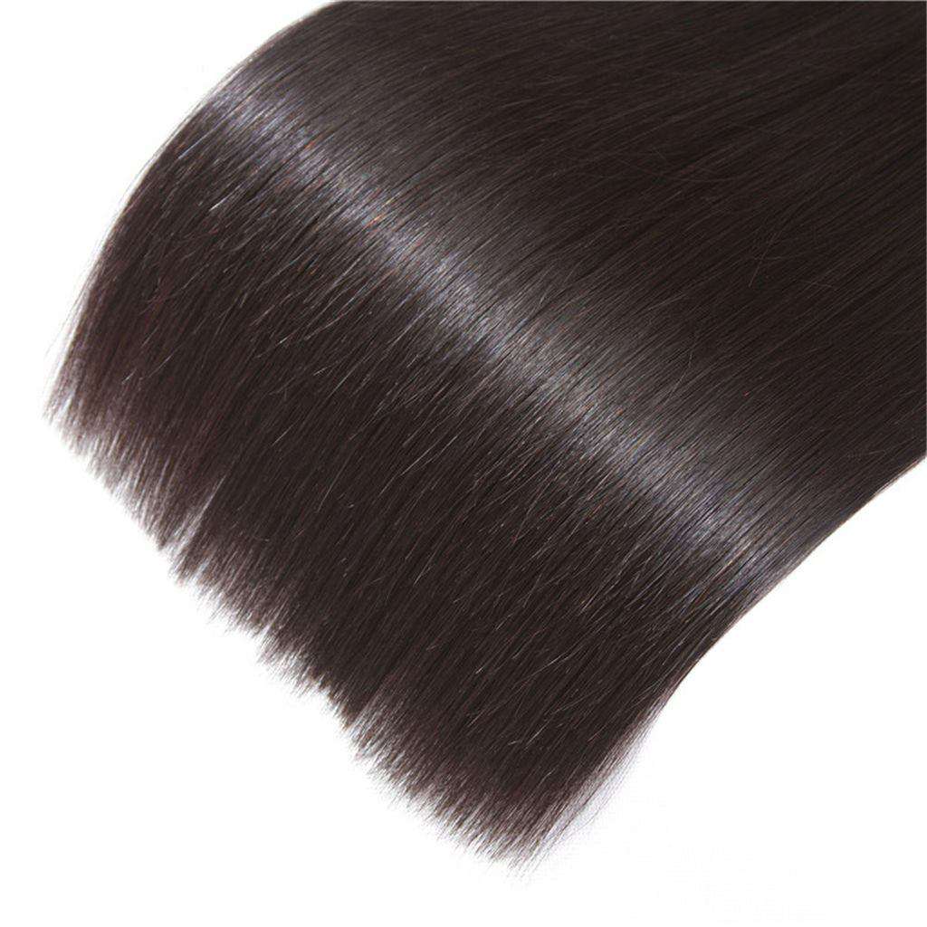10A Brazilian Straight Hair 4 Bundles With Lace Frontal Human Hair