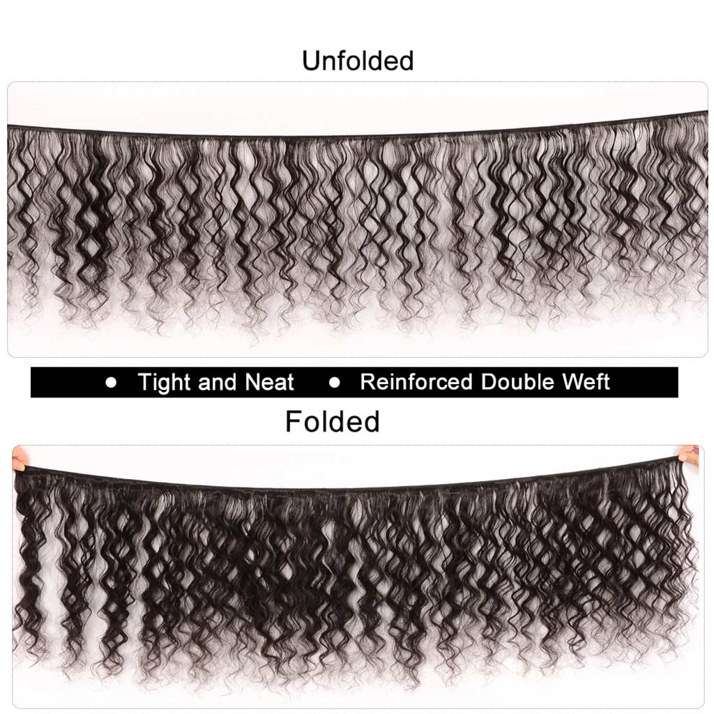10A Loose Deep Wave Brazilian Hair 3 Bundles With Frontal Human Hair