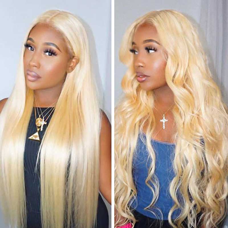 613 Blonde Transparent HD Lace Front Wigs 13*4 Frontal Brazilian Ashimary Human Hair