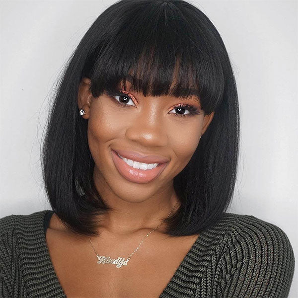BOGO Ashimary Bangs Bob Wig With Minimalist Undetectable Lace