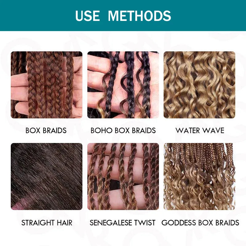 Ashimary Deep Wave Reddish Brown Bulk Human Hair For Knotless Braiding 3pcs/pack