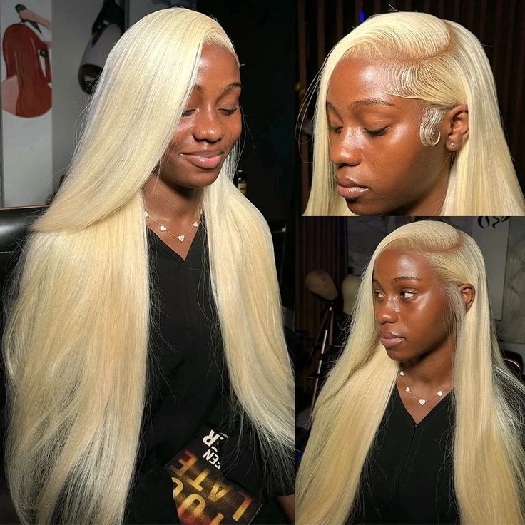613 Blonde Pull Go 13x6 Full Pre-Cut Glueless Lace Front Wig Brazilian Human Hair
