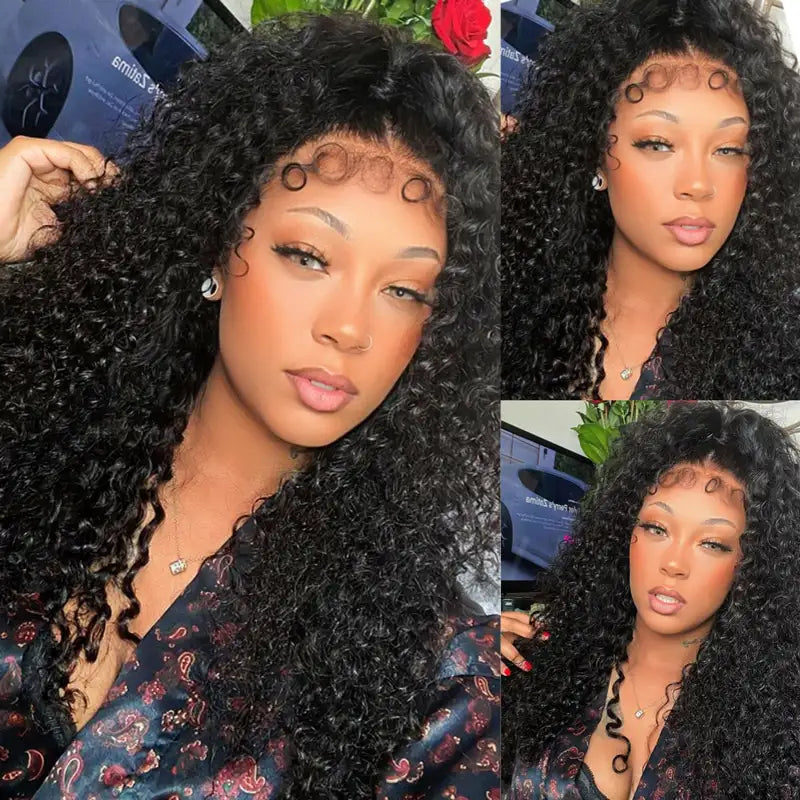 4C Hairline Wigs - Water Wave 4x4 & 4x6 Lace Closure with Realistic Hairline Wet Curly Human Hair Wig with Natural 4C Curly Baby Hair