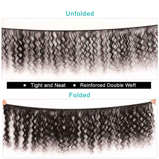 3 Bundles 9A Loose Deep Wave Human Hair Bundles Natural Color
