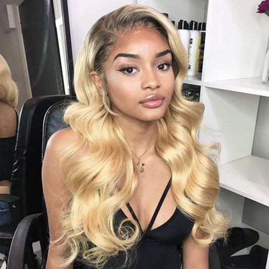4 Bundles 1b/613 Ombré Blonde Hair Body Wave Brazilian Human Hair