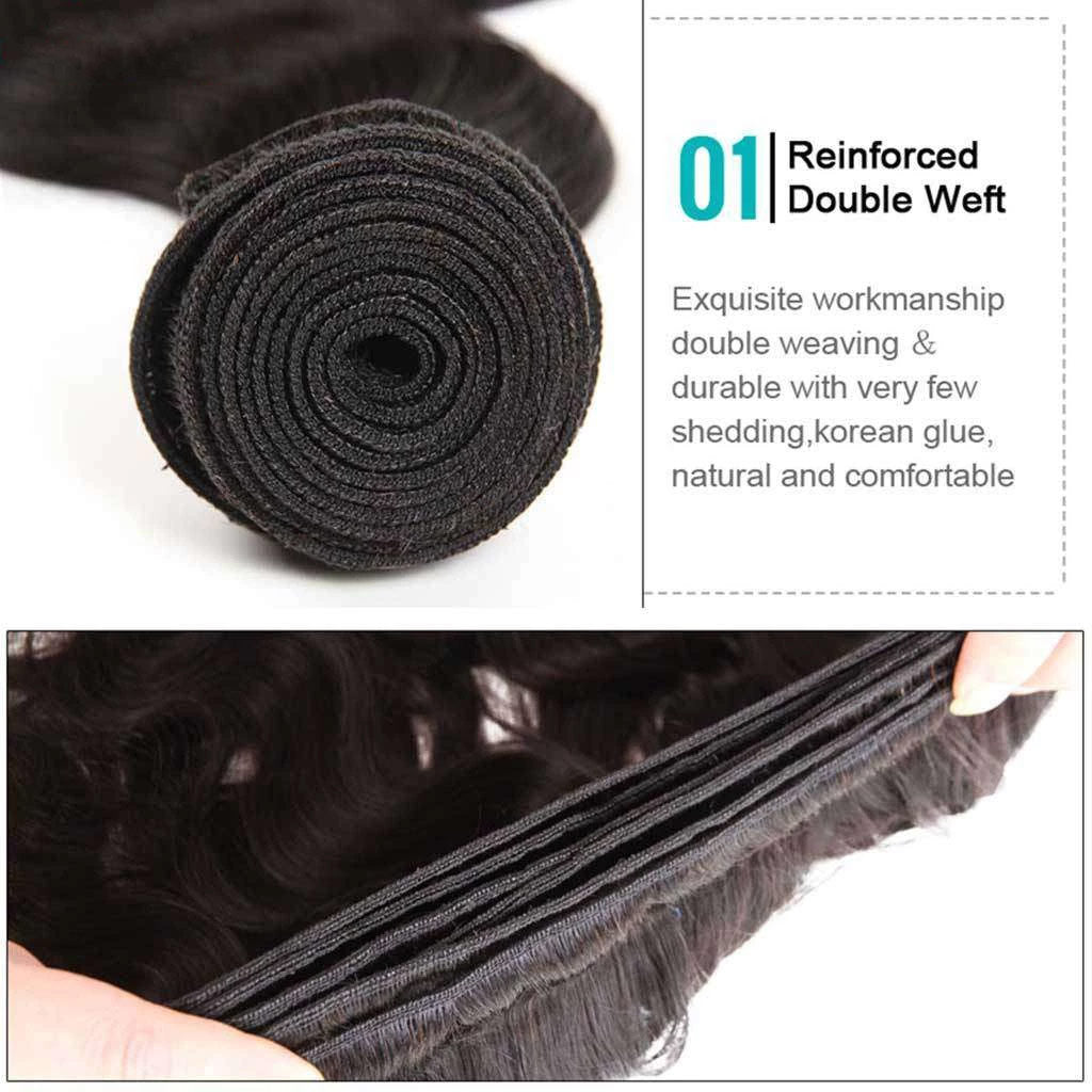 3 Bundles 9A Body Wave Human Hair Bundles Natural Color