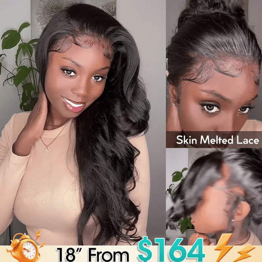 Face Framing Body Wave Invisi Strap Snug Fit 360 Transparent Lace Frontal Bleached  Knots Pre Cut Lace Wig