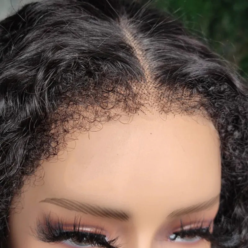 4C Hairline Wigs - Kinky Curly 4x4 & 4x6 Lace Closure with Realistic Hairline Human Hair Wig with Natural 4C Edges