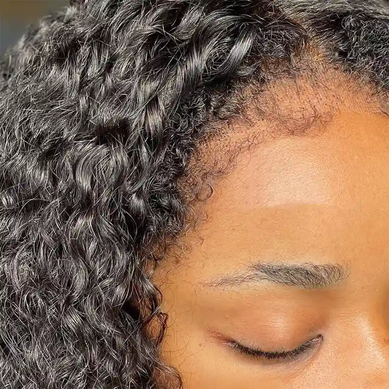 4C Hairline Wigs - Kinky Curly 4x4 & 4x6 Lace Closure with Realistic Hairline Human Hair Wig with Natural 4C Edges
