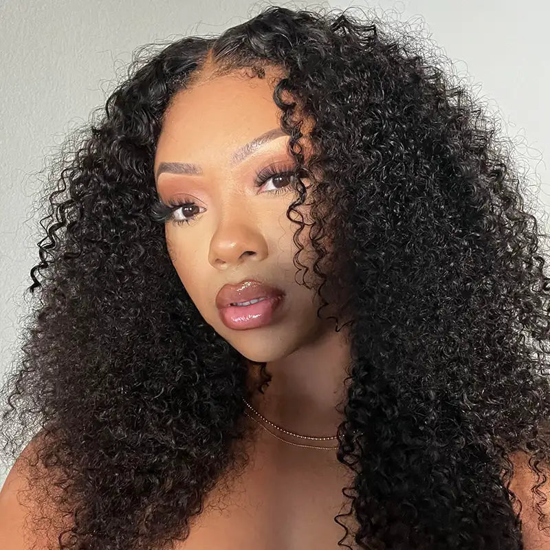 4C Hairline Wigs - Kinky Curly 4x4 & 4x6 Lace Closure with Realistic Hairline Human Hair Wig with Natural 4C Edges