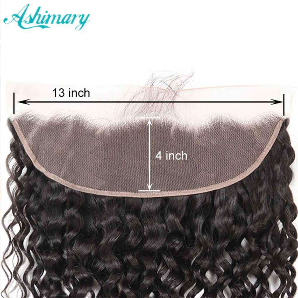 9A Grade Water Wave 3 Bundles With Frontal Indian Virgin Hair