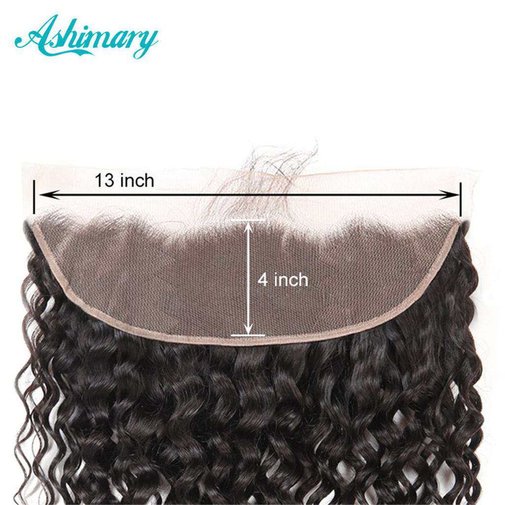 13x4 HD Transparent Lace Frontal Water Wave Natural Color Hair