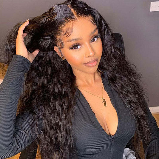 Ashimary Water Wave 13x6 HD Lace Frontal Wigs Natural Color Hair For Women