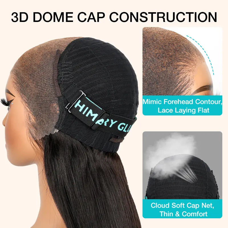 Pull Go 13x6 Full Glueless Wig Transparent Lace Front Wigs Body Wave Natural Black Ashimary Hair