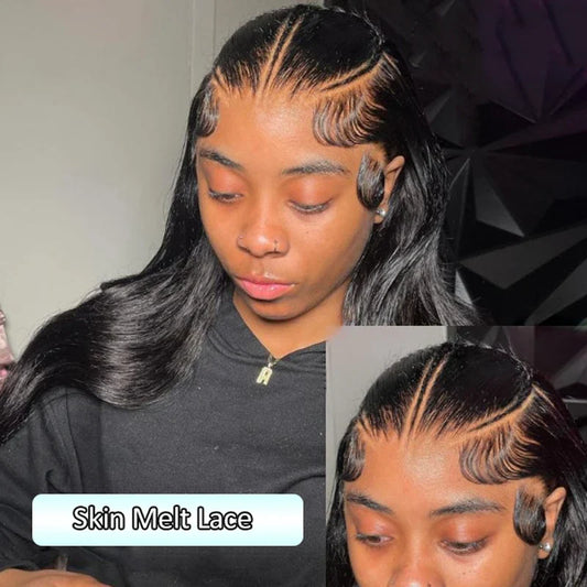 Pre-Braided Glueless Put On & Go 10x6 Parting Max Lace Frontal Wig Advance Baby Hair Pre-Everything Human Hair Braids Straight Hairstyle