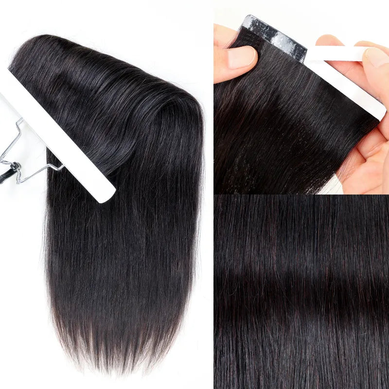 Straight / Kinky Curly / Yaki Straight Seamless Clip-in Hair Extensions Real Human Hair Pieces 140g 9pcs / 7pcs DIY Tape-in Extensions with Free Gifts
