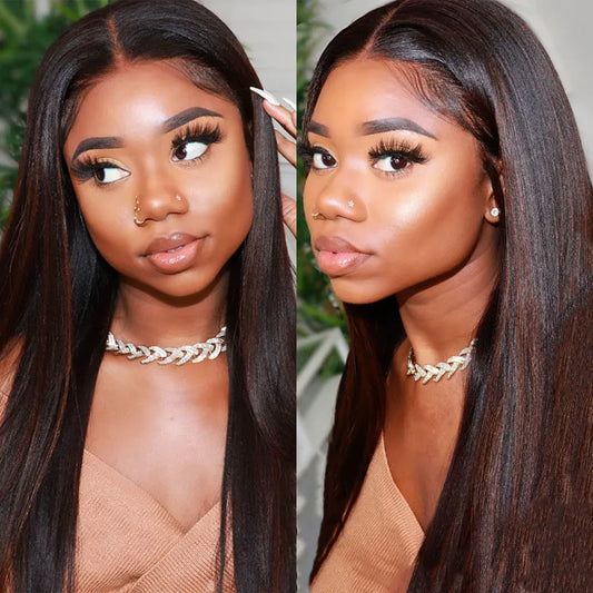 BOGO Highlight Straight Invisi Strap Pre Everthing 360 Lace Frontal Human Hair Wig